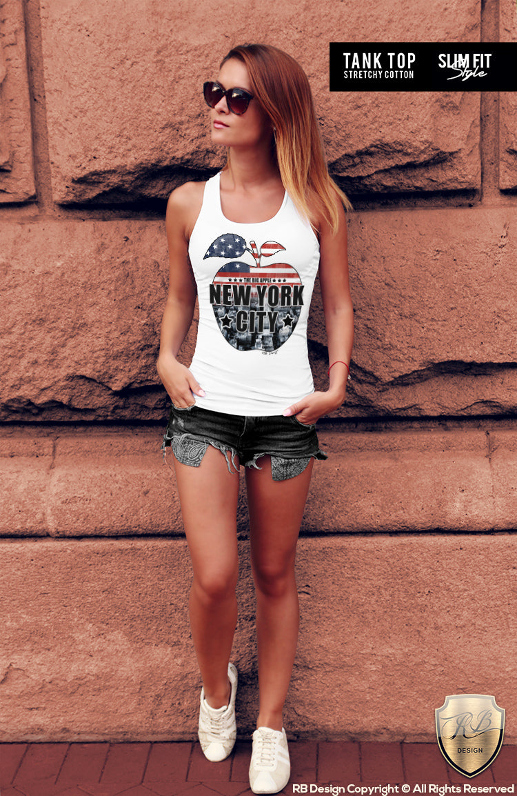 New York Women's T-shirt The BIG APPLE NYC Tank Top WD69