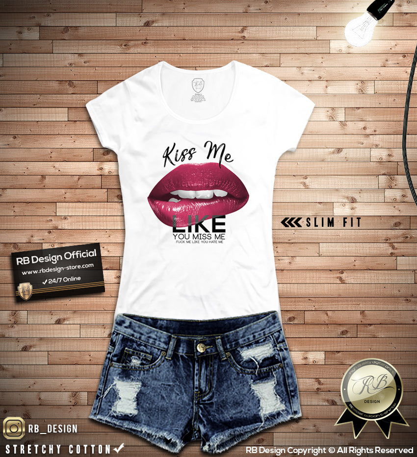 eftertiden Hates orm Pink Lips Women's T-shirt Funny Saying Tank Top WD094 P – RB Design Store