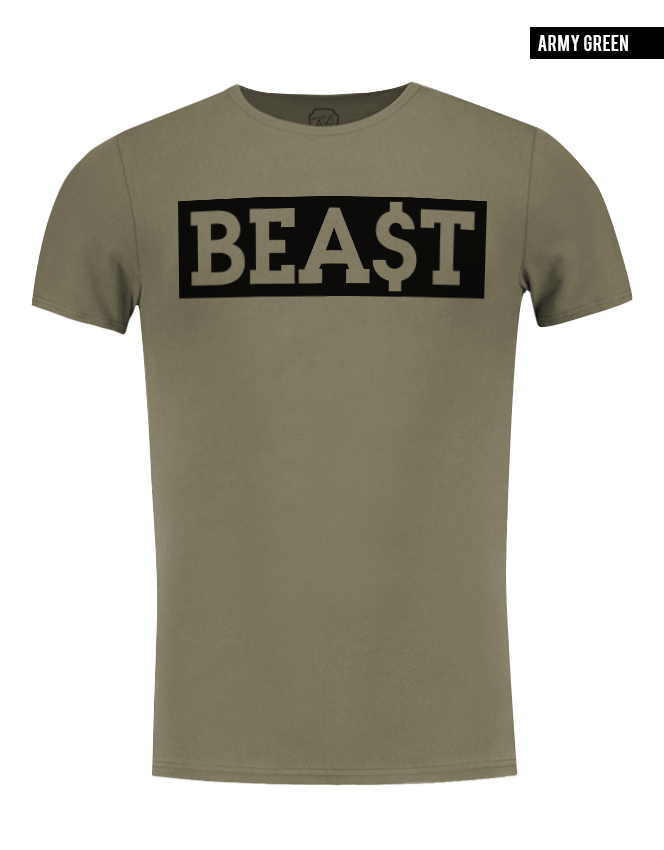 army green khaki mens crew neck t-shirt