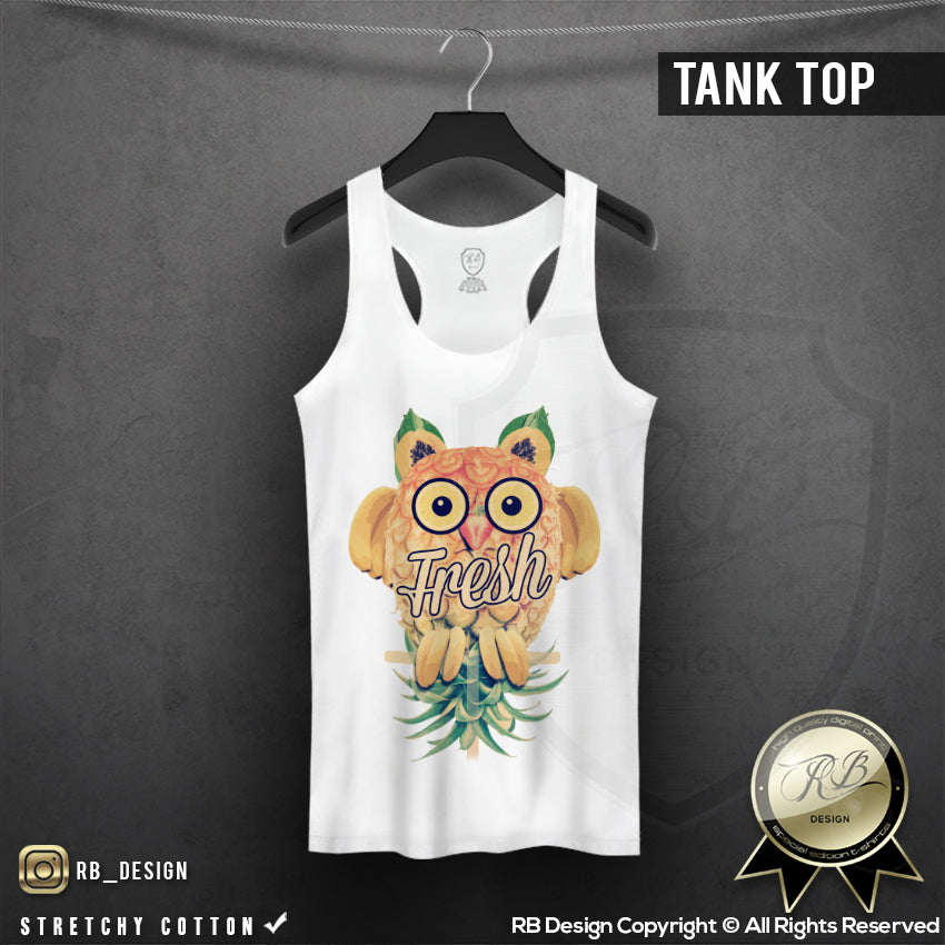 cute ladies fresh owl tank tops