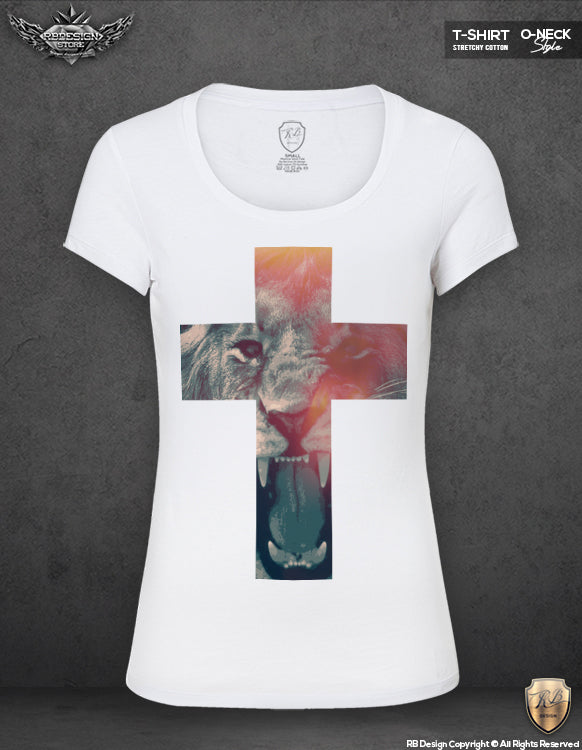 lion scream cross womens shirts