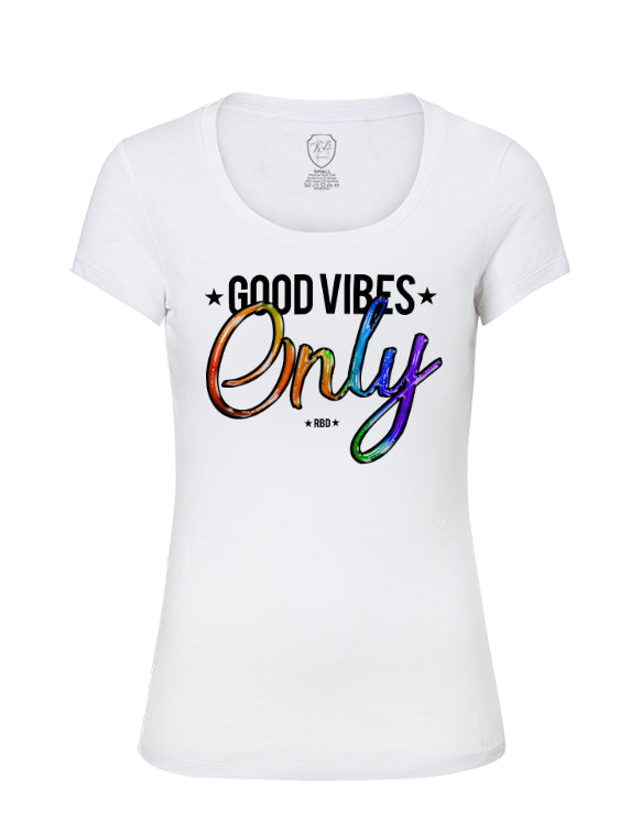 Cool Womens T Shirt Good Vibes Only Wd271 Rb Design Store 