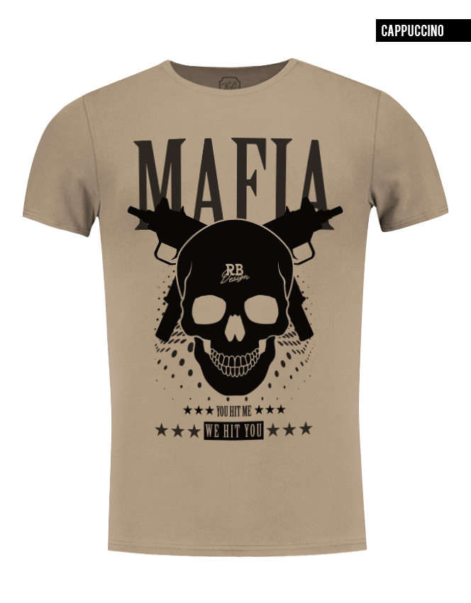 scarface mens parody t-shirt beige