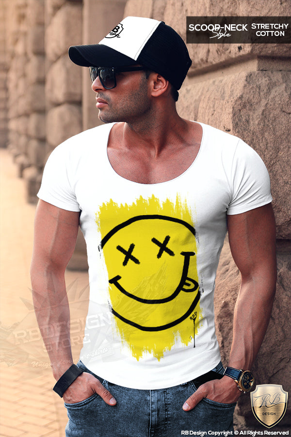 Smiley Face Men's T-shirt RB Design Painting FX Tank Top MD817 – RB ...