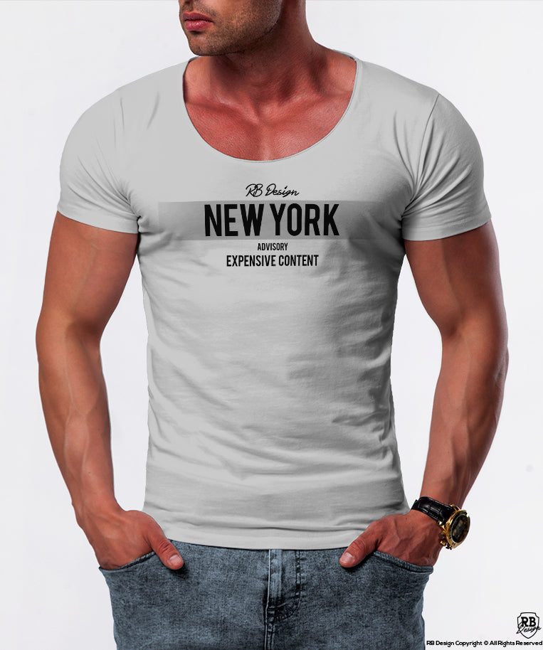 mens scoop neck tee