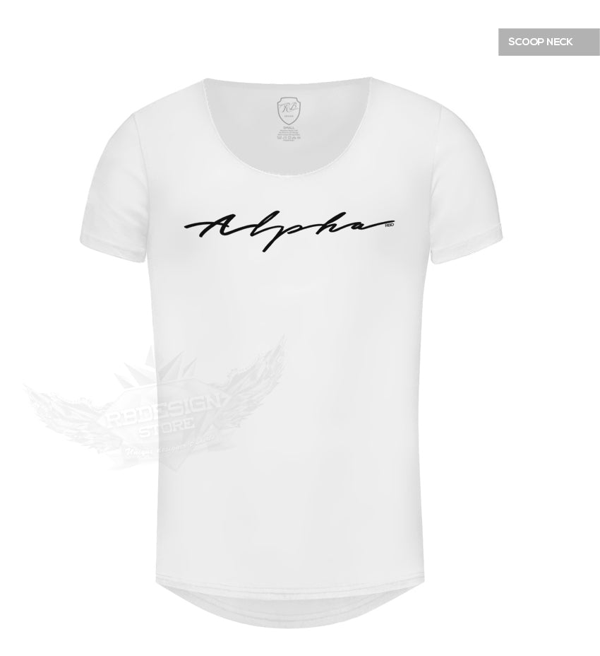 MD885 Cotton RB Design B Stretch Alpha Men\'s Tee – White T-shirt Casual Fashion HQ Store