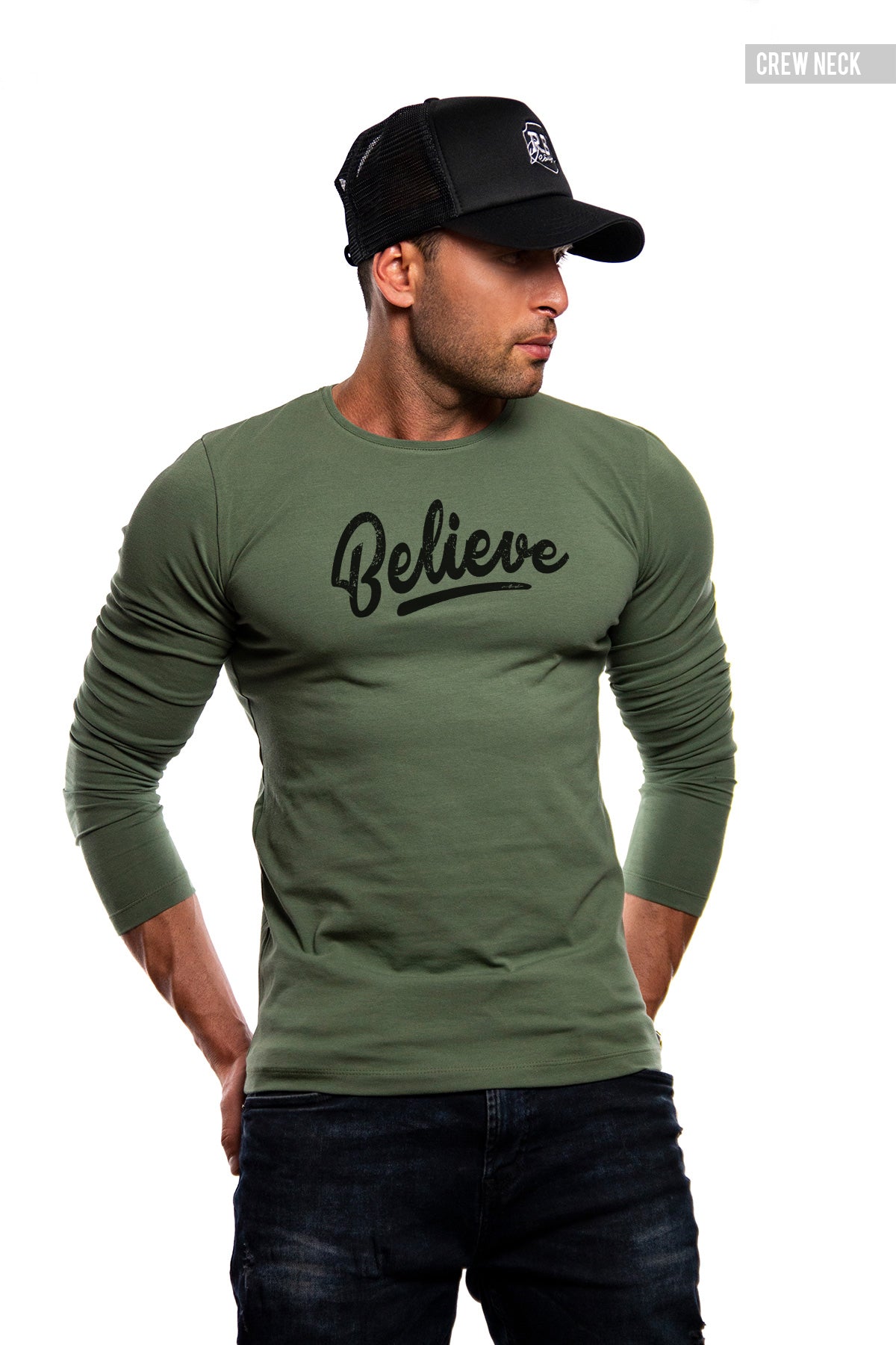 Mens Long Sleeve T-shirt "Believe" MD949