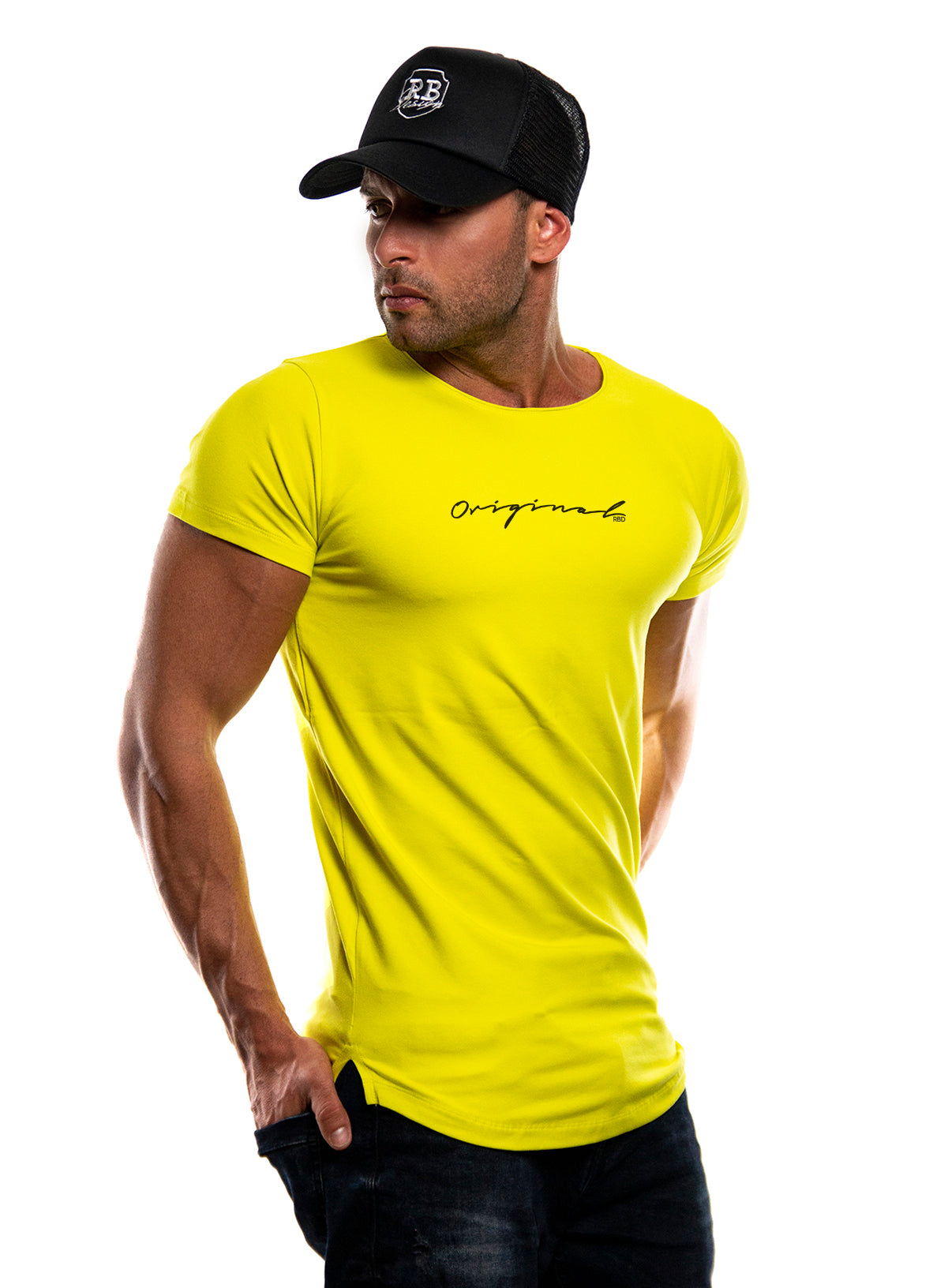 Scoop Neck Muscle Fit T-shirts | Designer Brand Longline Tees ONLINE ...