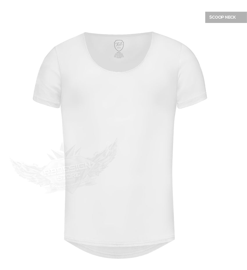 scoop neck white tshirt